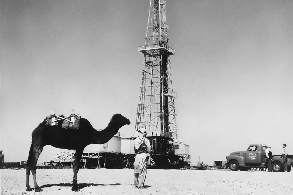 Picture from 1940s in Saudi Arabia during early days of oil discovery
